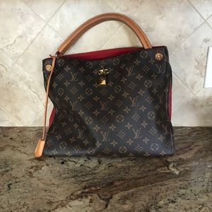 Louis Vuitton Gaia handbag purse Red Monogram